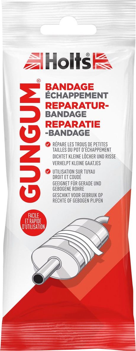Holts pistol tyggegummi udstødningsbandage 110 cm - reparerer revner og huller - rød