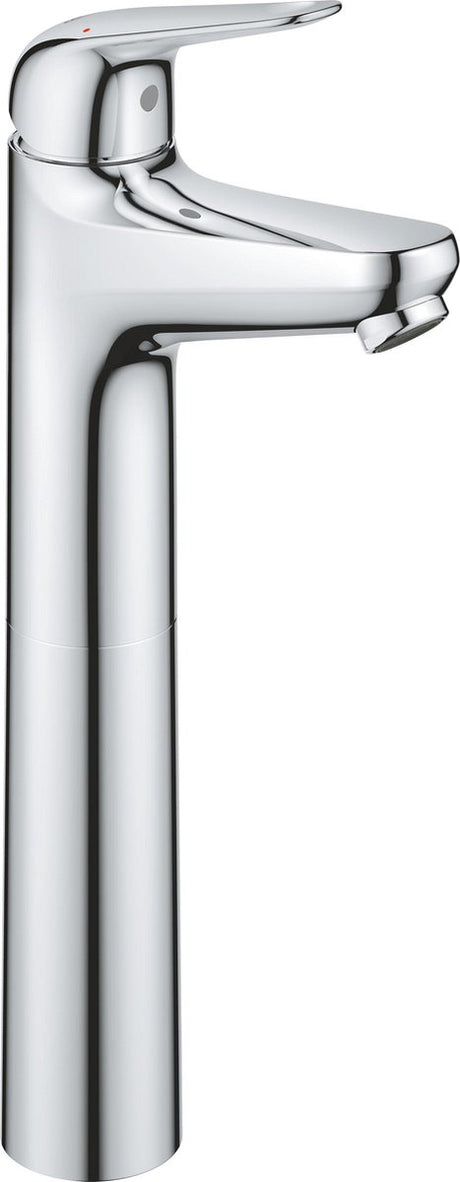 Grohe quickfix swift etgrebs blandingsbatteri til fritstående håndvaske med push-open affaldssæt - xl-størrelse - vandbesparende - krom