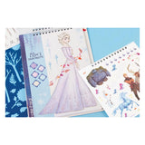 Spektron frosset skitse stickerboek med stencils