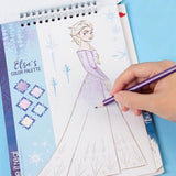 Spektron frosset skitse stickerboek med stencils