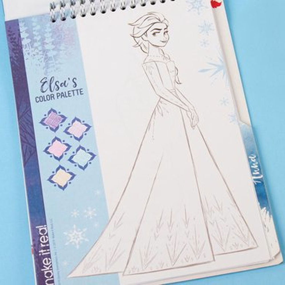 Spektron frosset skitse stickerboek med stencils