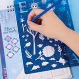 Spektron frosset skitse stickerboek med stencils