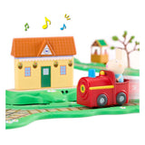 Gear2play peppa pig suser rundt - klik-klak tog-legesæt - modulbane til sus rundt i køretøjer - interaktiv med musik og lyd