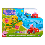 Gear2play peppa pig suser rundt - Peppas ringvej gennem byens legesæt - modulbane til sus rundt i køretøjer - interaktiv med musik og lyd
