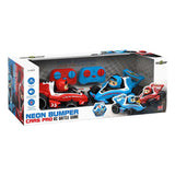 Gear2play RC Neon Bumper Cars Pro Duo Sæt - RC Formel 1 Battle Cars - Tag på en Crash Duel!
