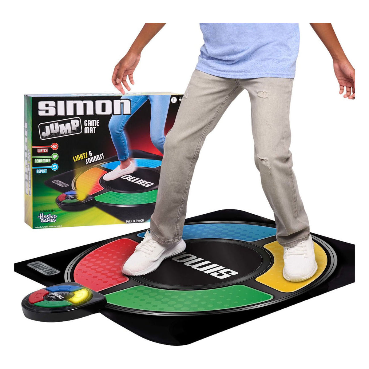 Bare spil simon jump game mat - elektronisk hoppemåtte med lys lyd - aktivt huskespil
