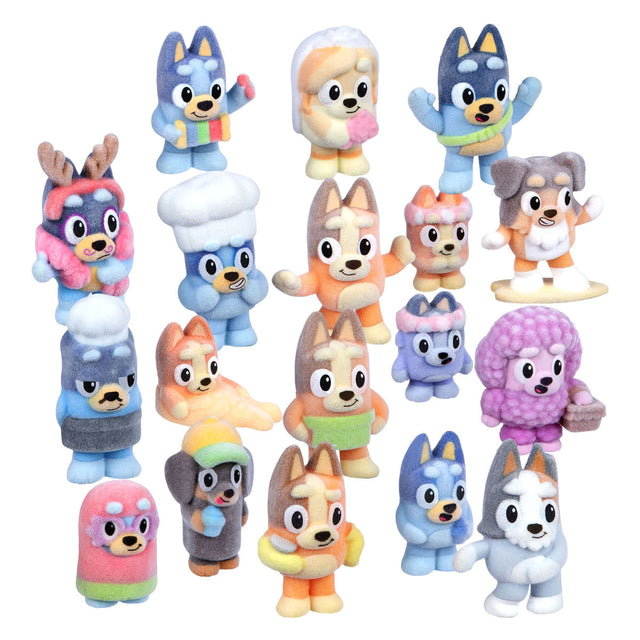 Spectron bluey fuzzies samlerfigur overraskelsessæt - 3 figurer