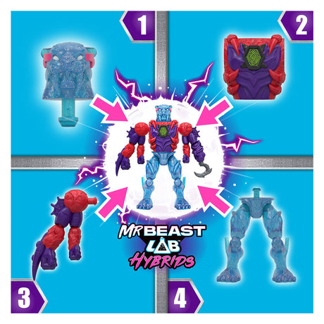 Spectron mrbeast lab hybrid edderkop vs energipanter actionfigurer