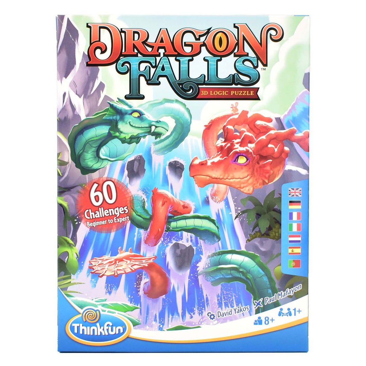Thinkfun dragon falls 3D-tænkepuslespil, 60 udfordringer