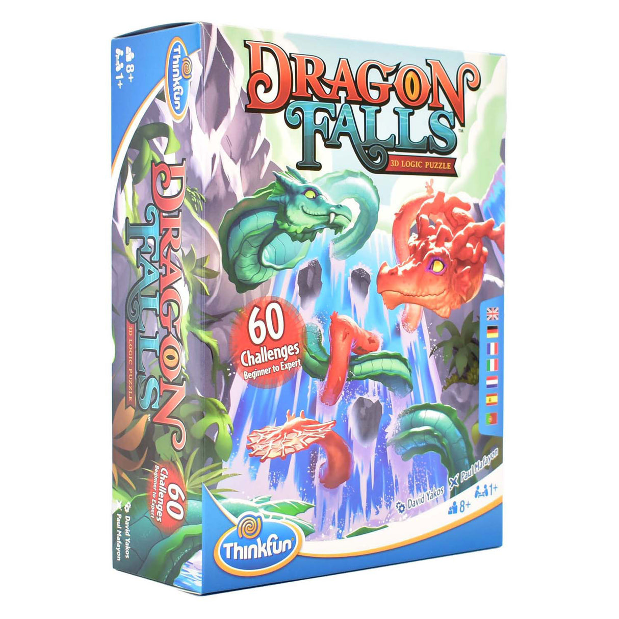 Thinkfun dragon falls 3D-tænkepuslespil, 60 udfordringer