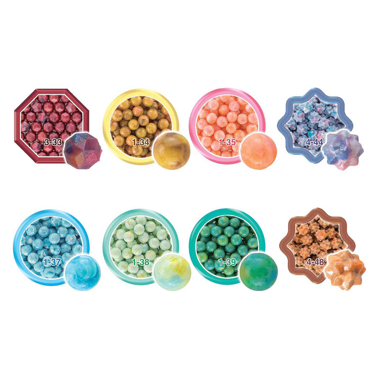Aquabeads refill multicolor perle mix - flere farver i 1 perle - akvarel perler - 800 perler