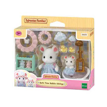 Sylvanian familier 5805 boblebad tid bror søster