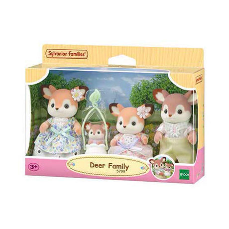 Sylvanian familier 5799 familie hjorte - 4 fløjlsbløde legefigurer