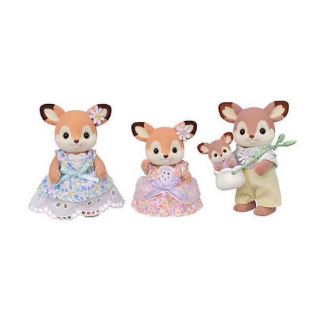 Sylvanian familier 5799 familie hjorte - 4 fløjlsbløde legefigurer