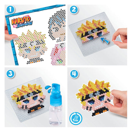 Aquabeads naruto nøglering håndværkssæt - perler der klistrer sammen med vand