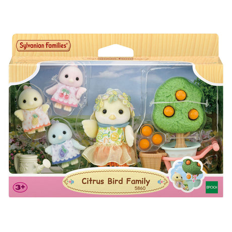 Sylvanian families 5860 familie citroenvogel- fluweelzachte speelfiguren voor in poppenhuis