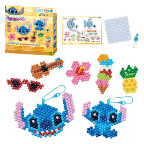 Aquabeads stitch nøglering sæt (700 perler) håndværkssæt - perler der klæber til vand