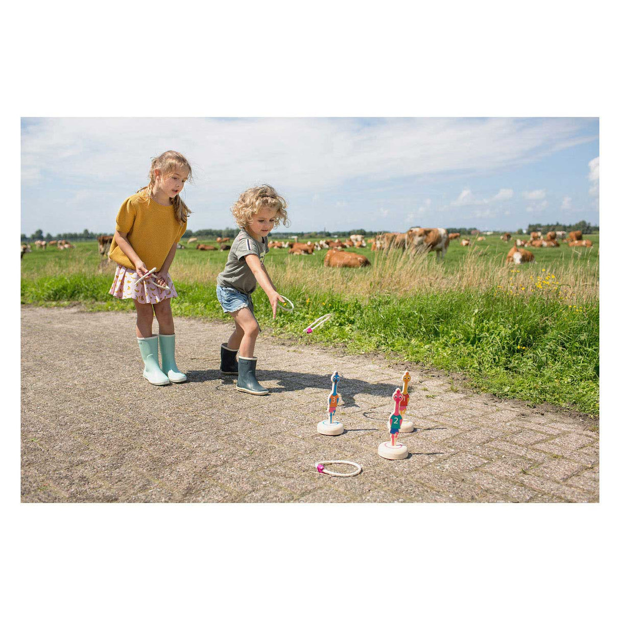 BS Toys Ringwerpen Birds Wood - Kastspil