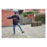 Bs legetøj junior enkelt hoppebold - børnelegetøj - 75 x 4 cm - træ polyester - blå - udendørs legetøj - gave til børn