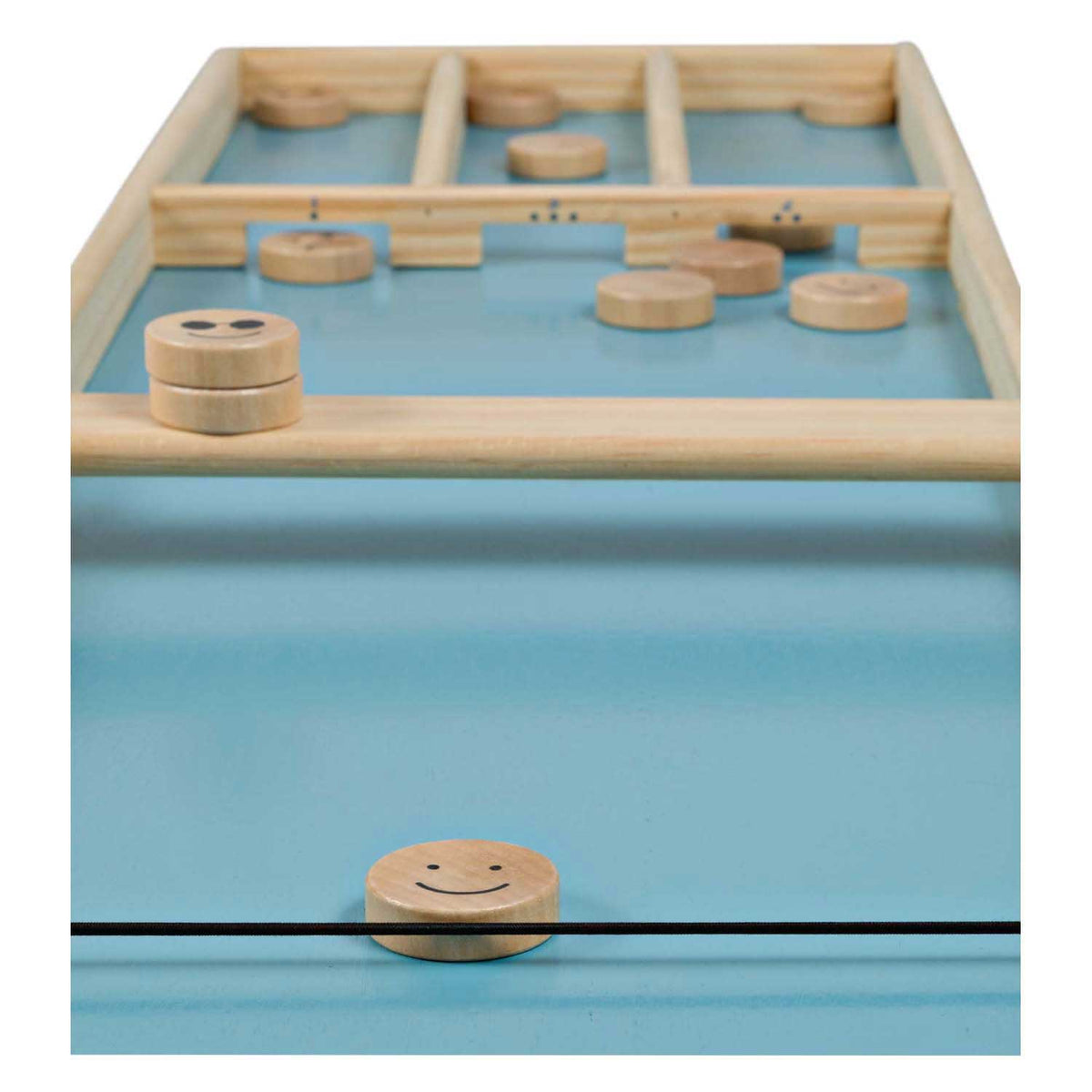 BS legetøj shuffleboard børnefamilie – shuffleboard i træ GA523 – shuffleboard – familiespil – 18 skiver – perfekt Sinterklaasgave – Julespil – brætspil for store og små
