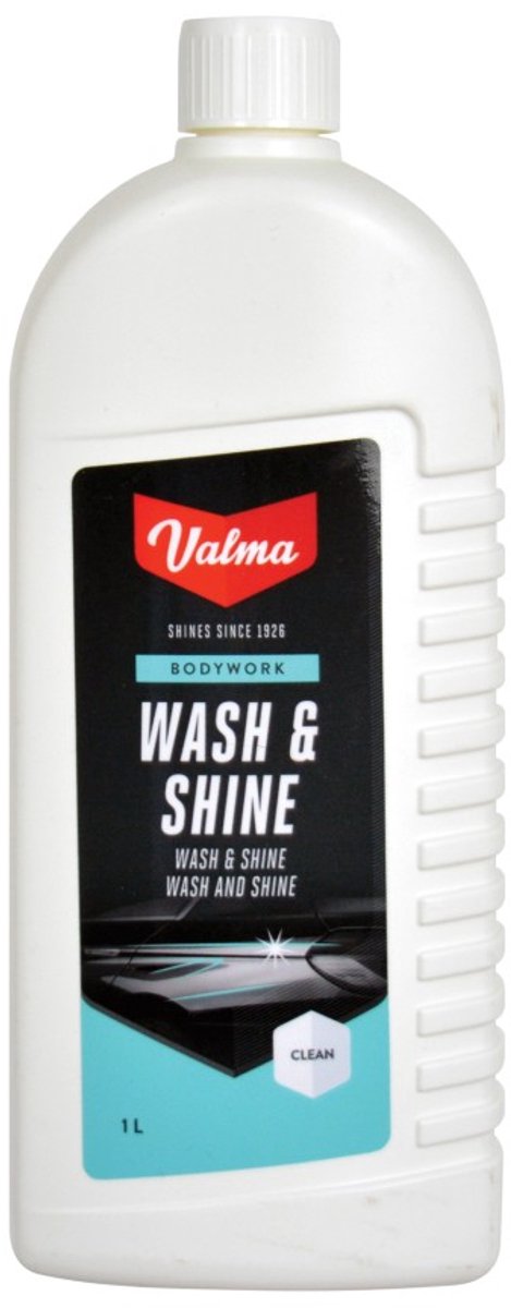 Valma wash shine - kraftfuld bilshampoo - fjerner snavset fedt - genopretter glans - 1 liter
