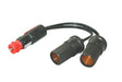 12 volt adapterkabel uni-stik til dobbeltstik cigaretstik