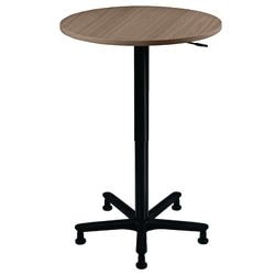 Bach ståbord rundt ståhøjde hammer 70 75 x 72 - 114 cm valnød ben sort