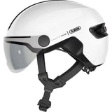 Abus cykelhjelm hud-y ace shiny white s - 51-55 cm - hvid - velegnet til brug på elcykler - bycykler - 400 g