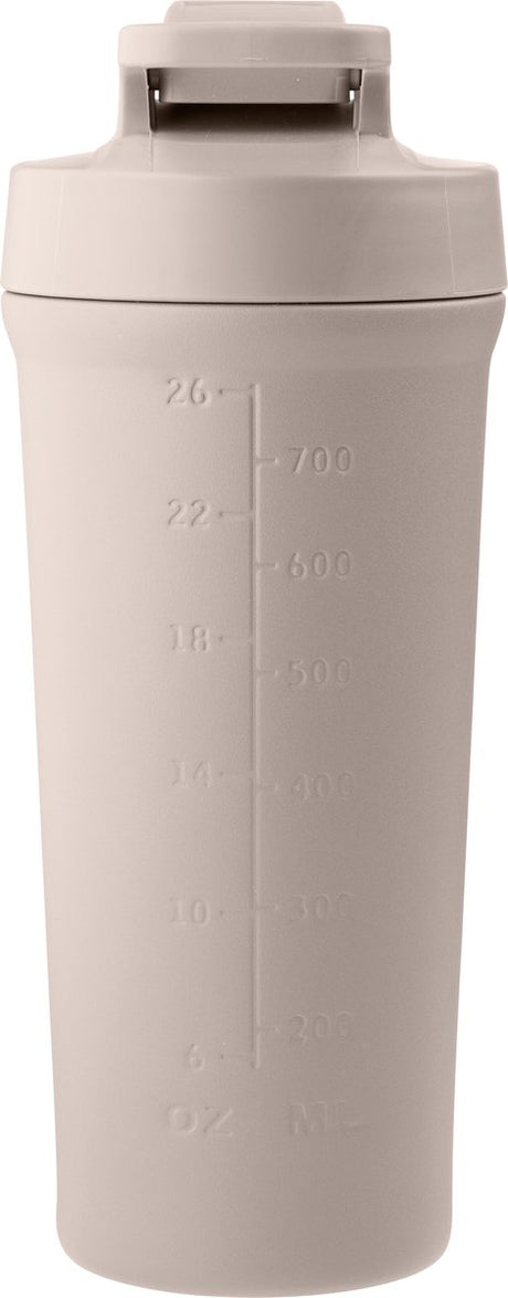 Aya ida - shaker flaske - drikkedunk - sport - fitness - shake cup - 750ml - creme beige