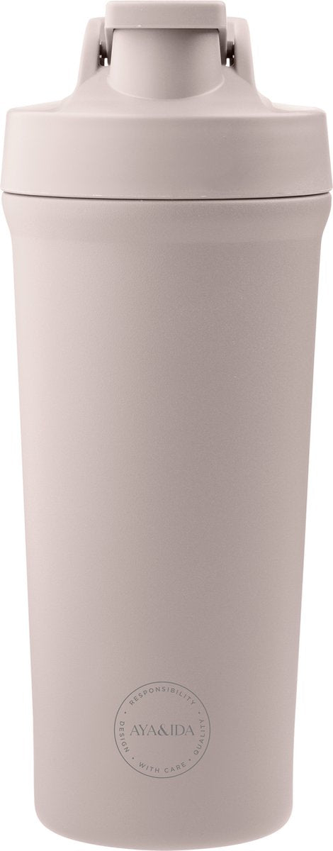 Aya ida - shaker flaske - drikkedunk - sport - fitness - shake cup - 750ml - blød rose