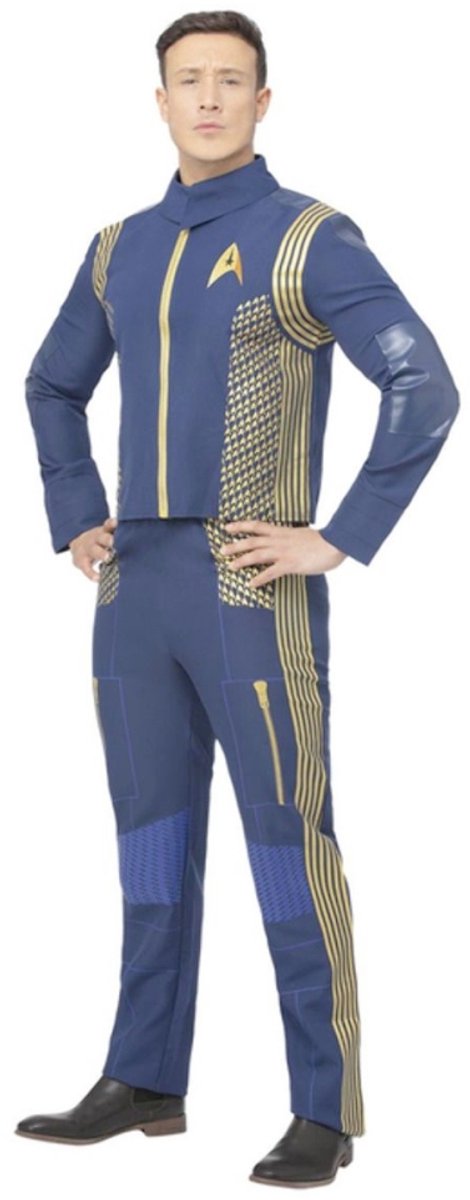 Smiffys - star trek discovery command uniform kostume - l - blå
