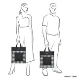 Beagles shop go shopping taske houndstooth 35,5x17x42cm