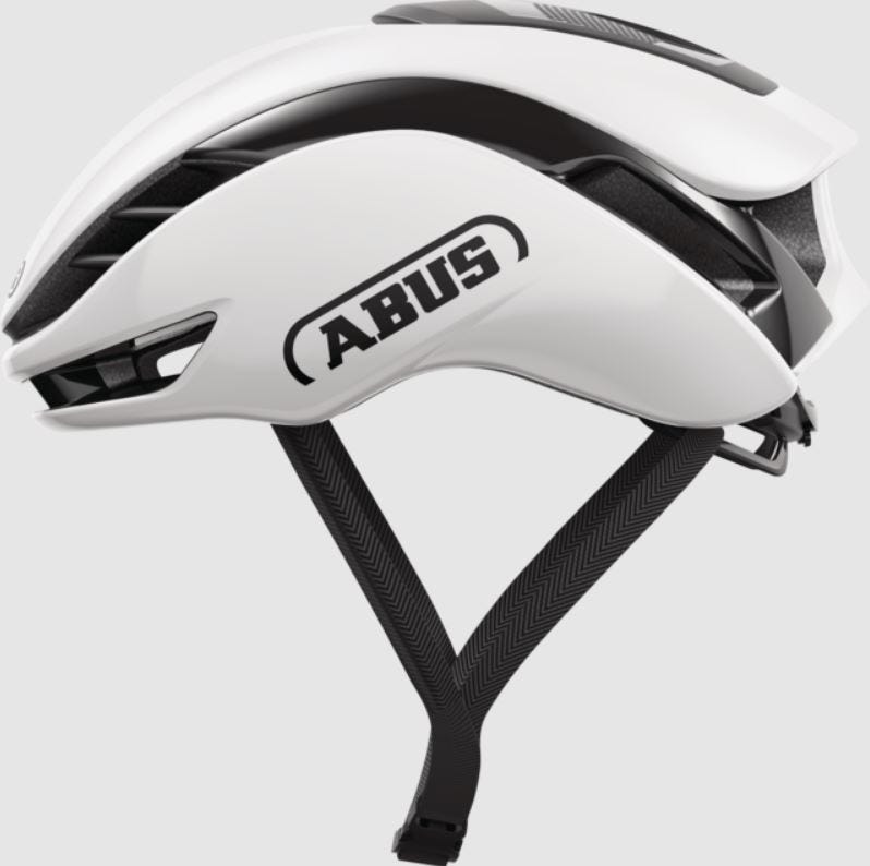 Abus hjelm gamechanger 2.0 skinnende hvid