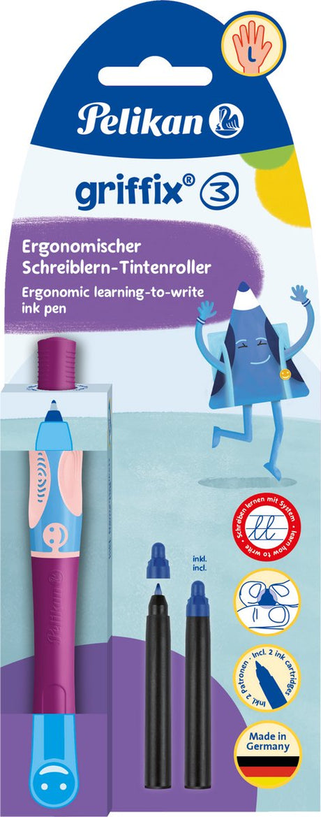 Herlitz pelikan ink pen griffix - venstrehåndet - sød bær