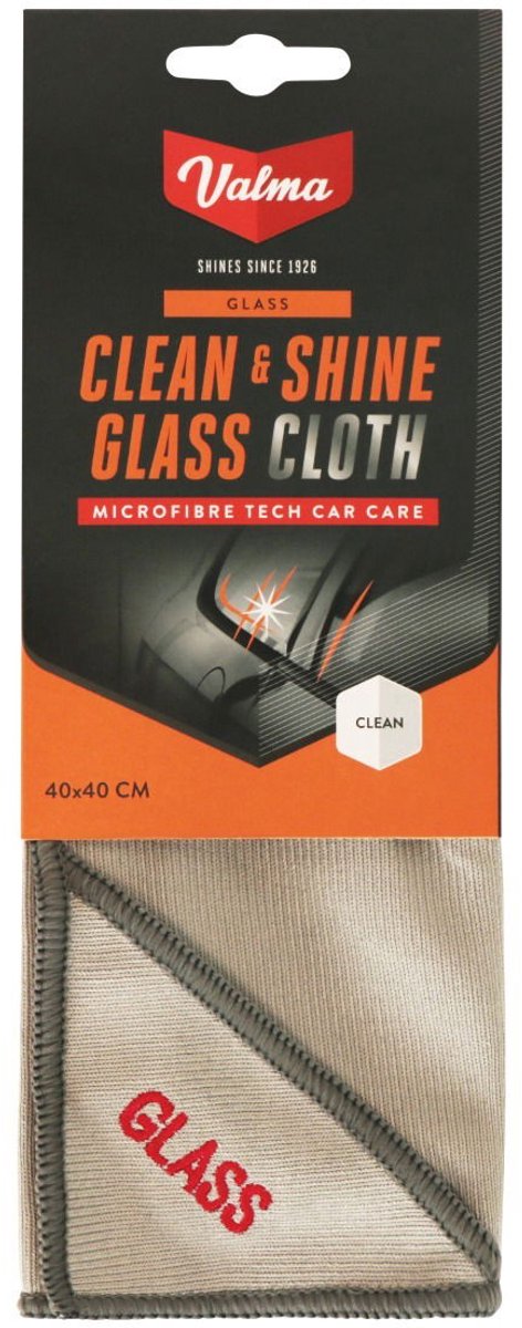 Valma clean shine glasklud - stribefri - ridsefri - genanvendelig multifunktionel - størrelse 40x40cm
