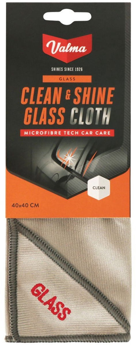 Valma clean shine glasklud - stribefri - ridsefri - genanvendelig multifunktionel - størrelse 40x40cm