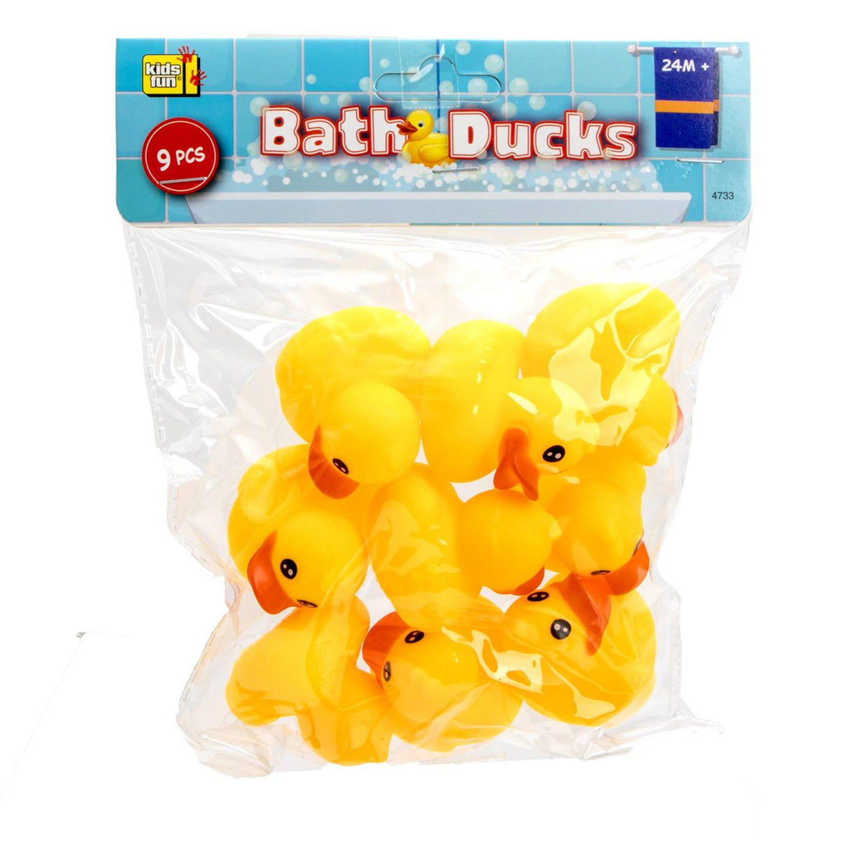 Badeendjes 4,5cm 9 stuks in zak