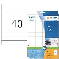 Herma labels hvid 48,5x25,4 premium a4 1000 stk.