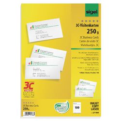 Visitkort sigel a4 250 g m² mat hvid 10 ark