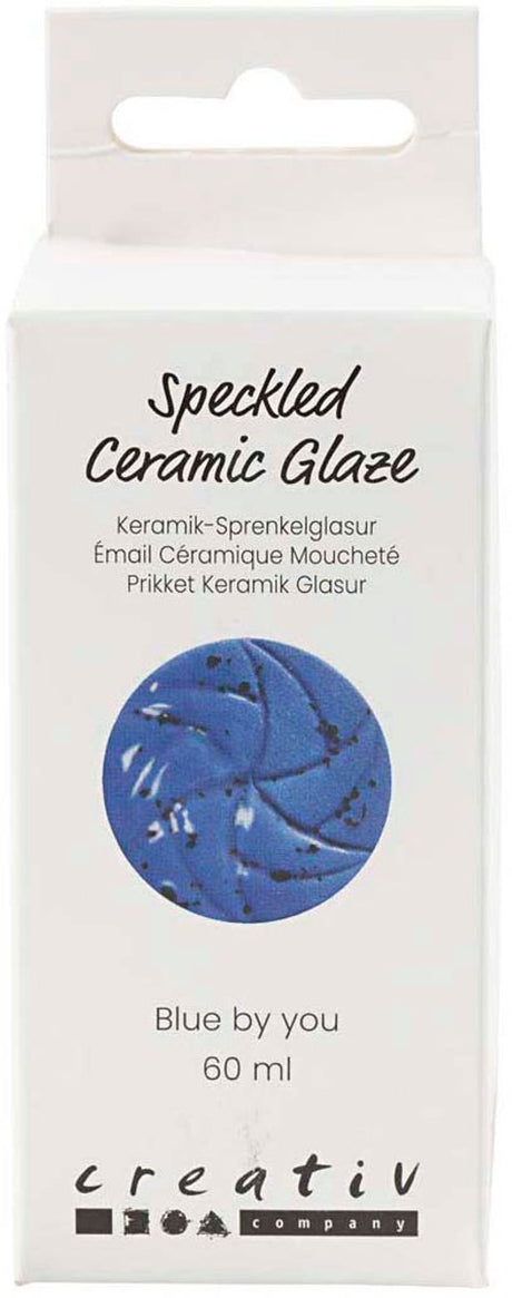 Creativ company spættet keramisk glasur, 999-1060 °c, uigennemsigtig, blå af dig, 60 ml 1 flaske
