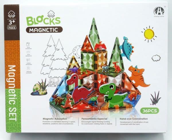 Jonotoys magnetische bouwset met dino figuren
