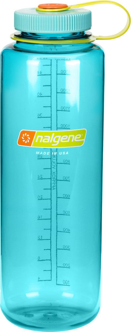 Nalgene - flaske med bred mund - drikkedunk - vandflaske - drikkeflaske - lækagesikker - 1500ml - bpa fri - sustain - cerulean