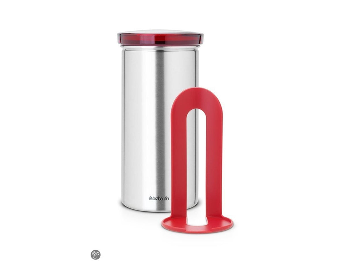 Brabantia opbevaringsbeholder senseo rødt låg
