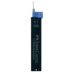 Mekanisk blyant refill faber-castell super-polymer hb 0,7 mm sort 12 stk.