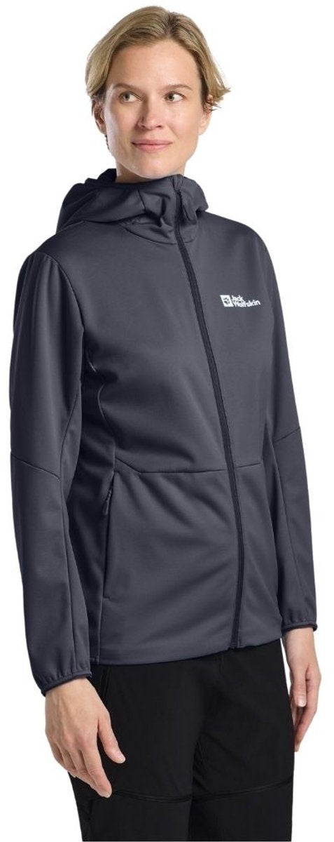 Jack wolfskin feldberg hoody grafit softshell jakke kvinder
