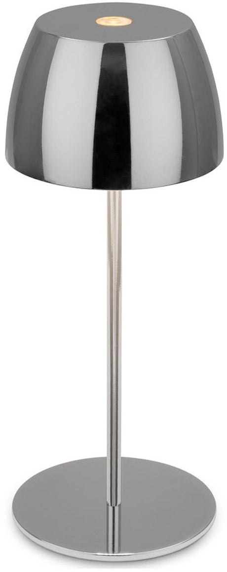 Briloner serina mini - ledningsfri LED bordlampe ip44 - 7503018 - dæmpbar - berøringssikker - stænktæt - ledningsfri - udskifteligt batteri og lyskilde - ø8 x 20 cm - krom
