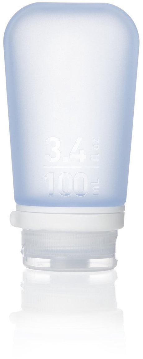 Human gear - gotoob+ - stor - 100ml - blå - rejseflaske - kolbe - letvægts - lækagesikker - genanvendelig