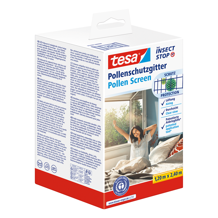 Tesa 1074291 - insektstop premium 2-i-1 pollenskærm og flueskærm 1,2x2,4m | 1 stk