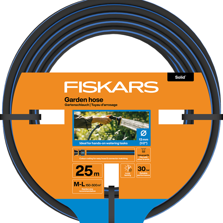Fiskars solid haveslange 13 mm (1 2”) 25 m – 1076060