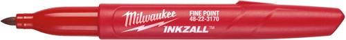 Milwaukee tilbehør fine point markør - rød - 1 stk - 48223170